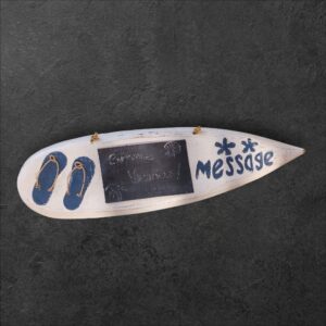 Décoration bois surf message