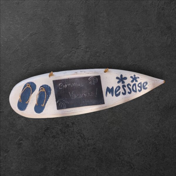 Décoration bois surf message