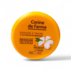 Corine de Farme - Graisse à Traire, Huile Bronzante + Activateur de Bronzage - Teint Hâlé Sans Autobronzant - Monoï de Tahiti, Parfum des Îles - Pot 150 ml