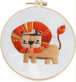 Kit de broderie imprimée Lion 20cm