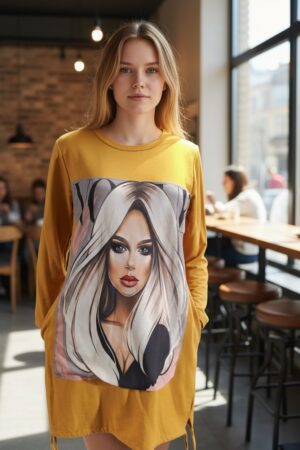 Robe moutarde taille Unique