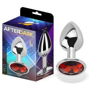 Plug anal Afterdark avec bijou Rouge rubis TAILLE  L alluminium
